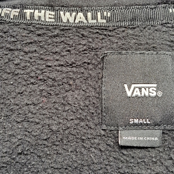 Vans Off The Wall Black Sweatshirt Hoodie   Size S - Picture 4 of 4